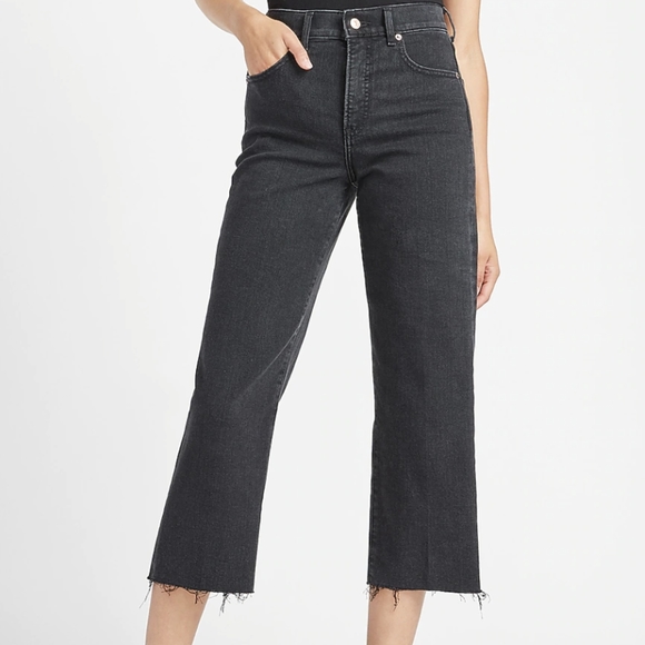 Cropped Wide Leg High Rise Jeans Express - Picture 1 of 5